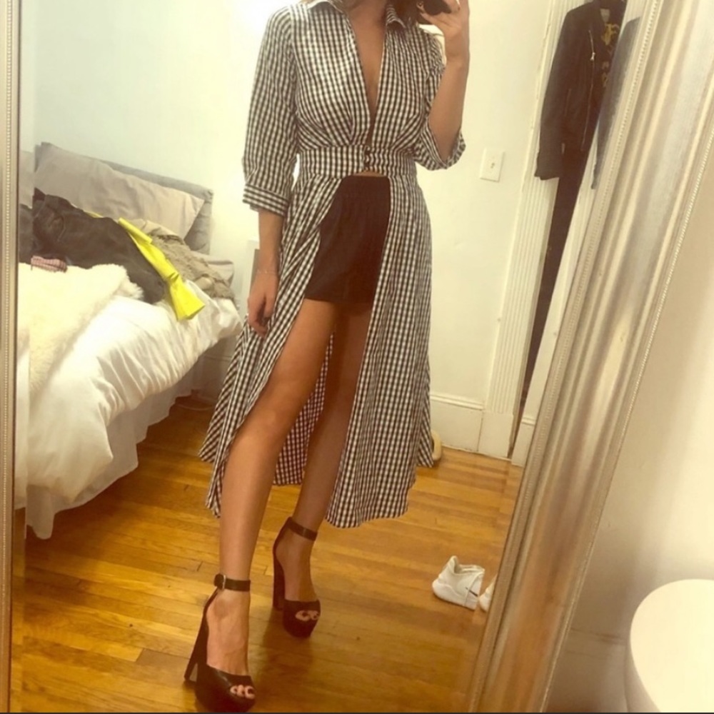 Nasty Gal Plaid Top / Dress Size 6